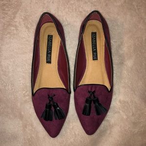 Izabella Rue Burgundy/Maroon Tassel Flats